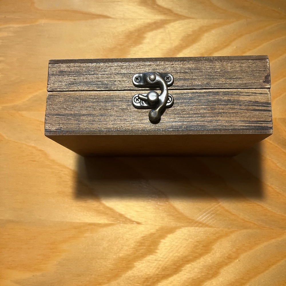 Rustic Brown Ring Box - Picture 2 of 3